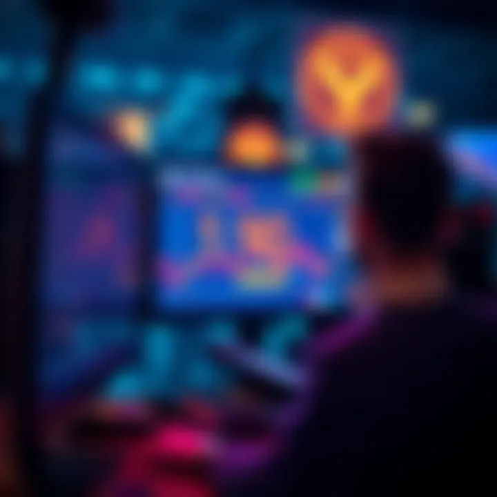 A trader looks at a screen showing the price of coins after selling 750 at 1.90, pondering market trends.