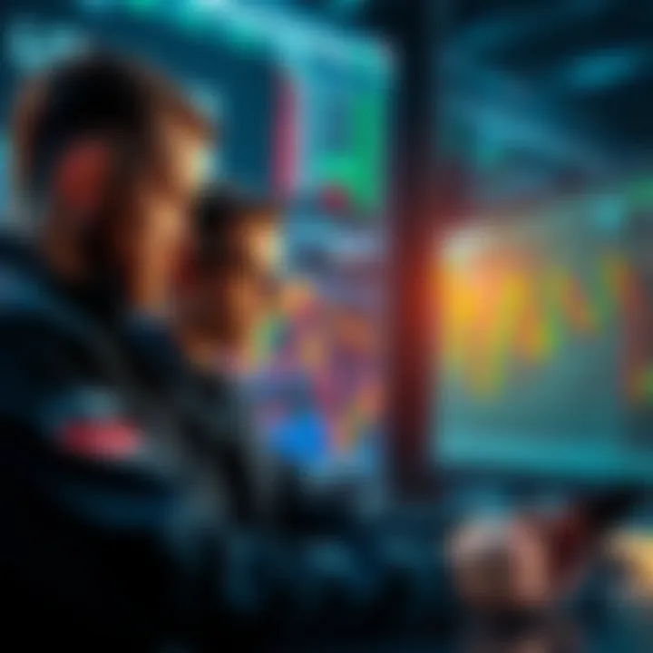 Group of traders analyzing charts on LIT's zero-fee PerpDEX during Bitcoin market drop