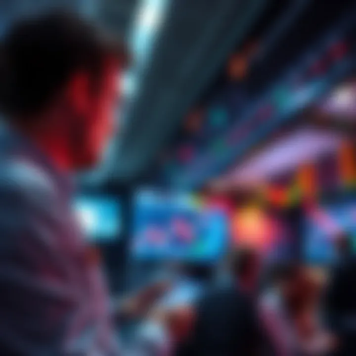 Traders looking at stock market charts with concern after a significant drop