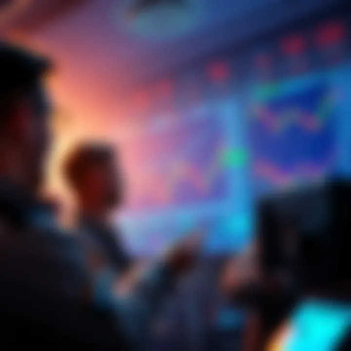 Traders observing market charts showing a 20% increase in altcoins after a previous drop