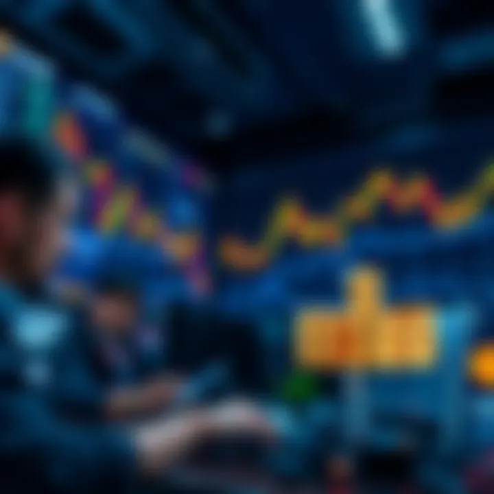 TradFi Trading Experience on BYDFi People trading tokenized gold assets on BYDFi platform with charts and graphs in the background