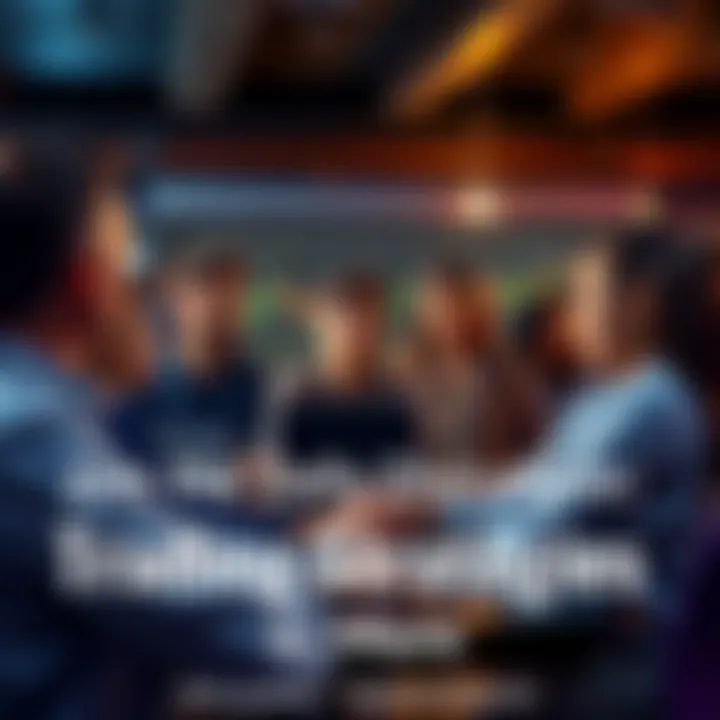 Group of people discussing trading strategies and sharing tips