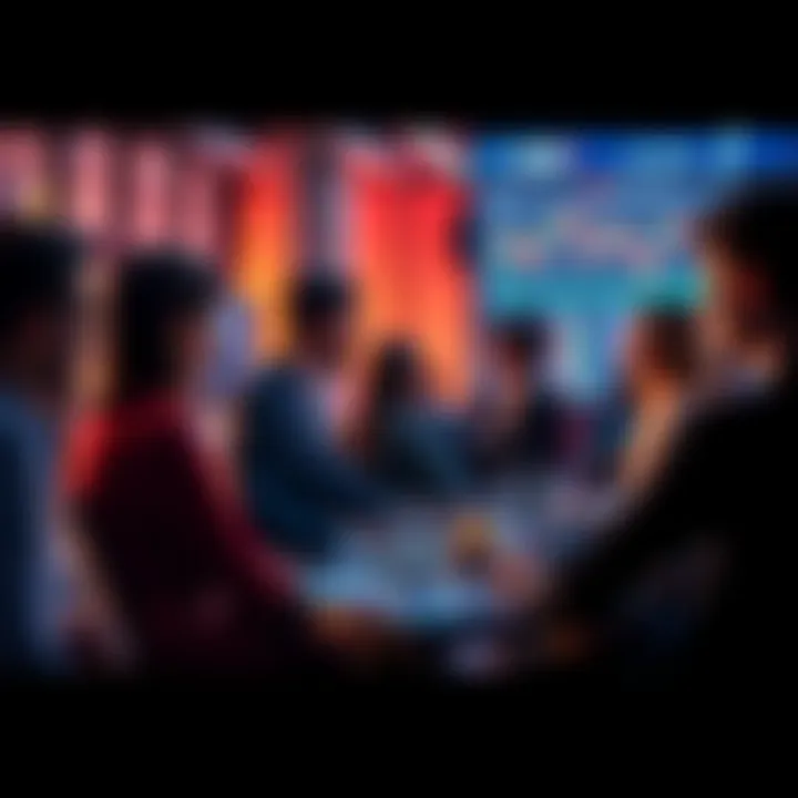 Participants engaging in a trading discussion about market insights and strategies