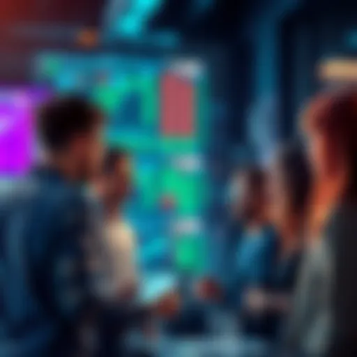 People engaging in a conversation about trading strategies and technical analysis