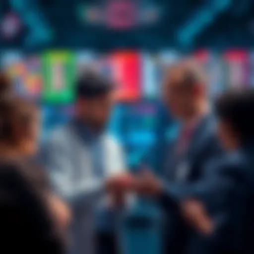 Discussion on Trading Strategies Traders engaged in discussion about strategies and tips