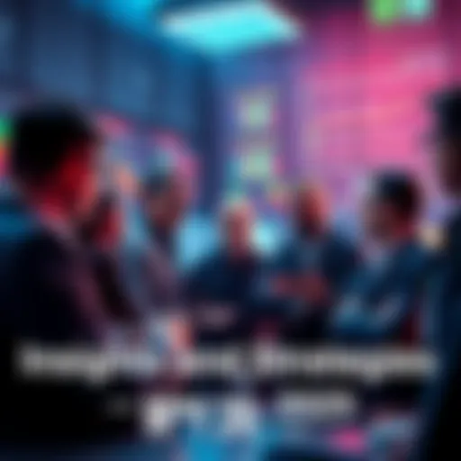 Group of traders discussing market strategies and insights