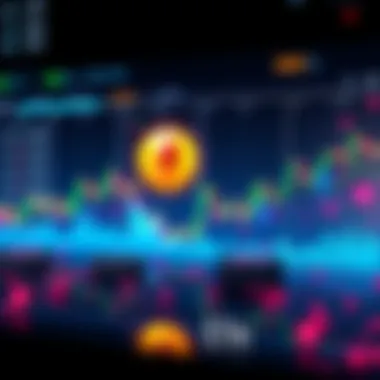 Graphic showing rising trading volumes and market trends for DONUT and ETH tokens, with emphasis on $50k total value locked