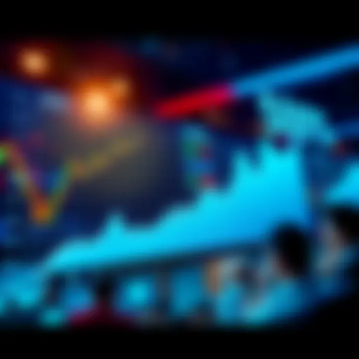 Trading Volume Surge Chart showing a dramatic increase in trading volume, indicating a 500% rise, with traders analyzing the data.