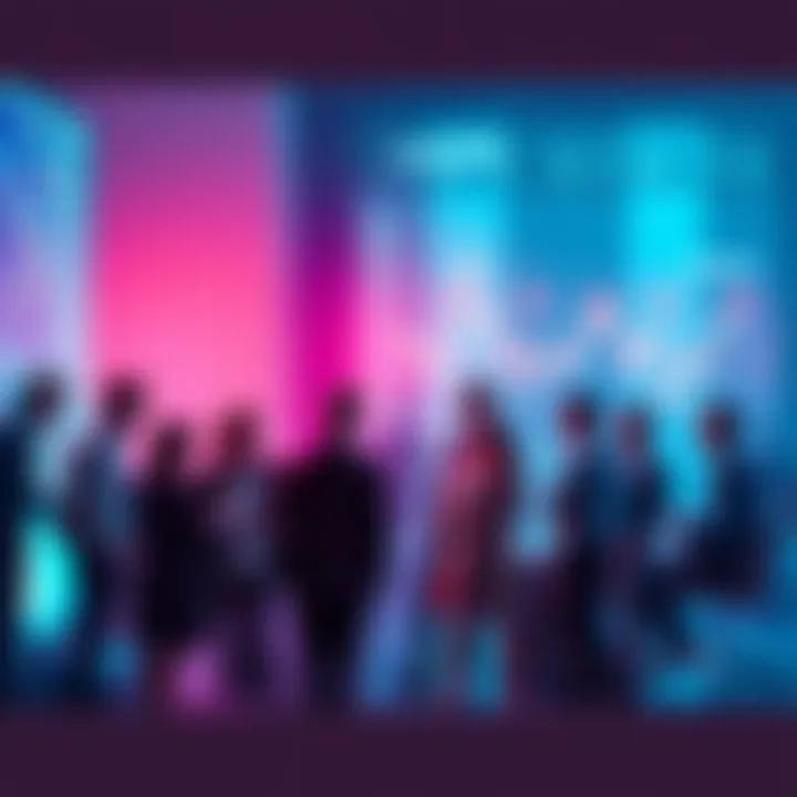 Trading Discussion Group of people discussing trading strategies and events