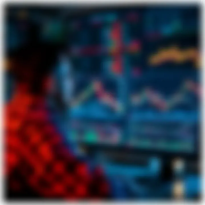 Trading Insights A trader analyzing charts on a computer screen with financial data and graphs to maximize investment returns