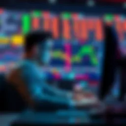 A trader analyzing DEX aggregators on a computer screen, looking at new token pairs and potential profits.