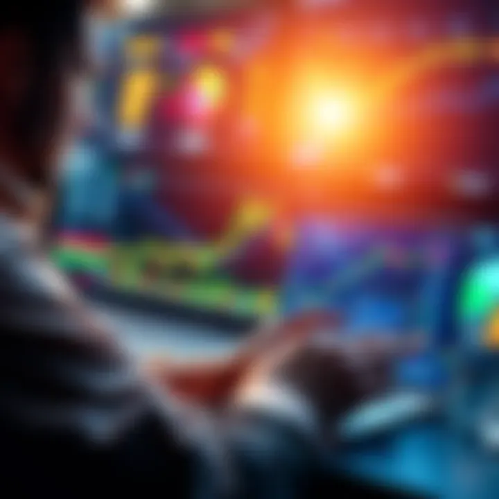 Trading Tokenized Stocks A person analyzing charts and trading tokenized stocks on a digital platform while earning rewards