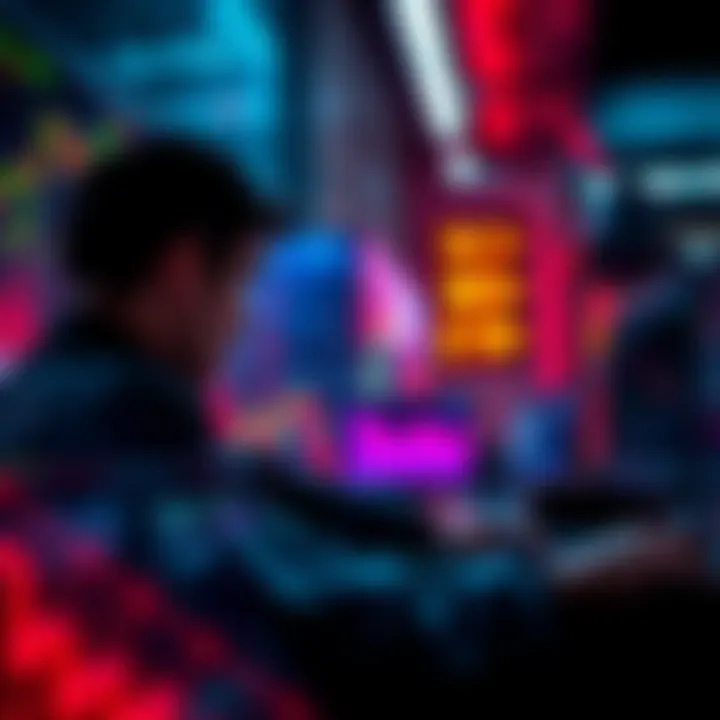 A trader observing sudden price movements on a digital trading platform, reflecting market anomalies.