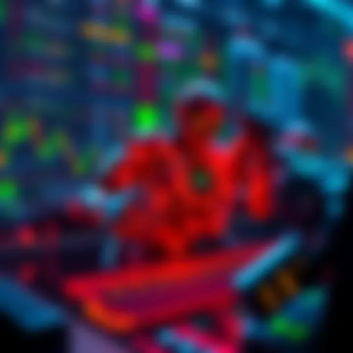 A graphical representation of TradingView bots analyzing crypto data and executing trades efficiently