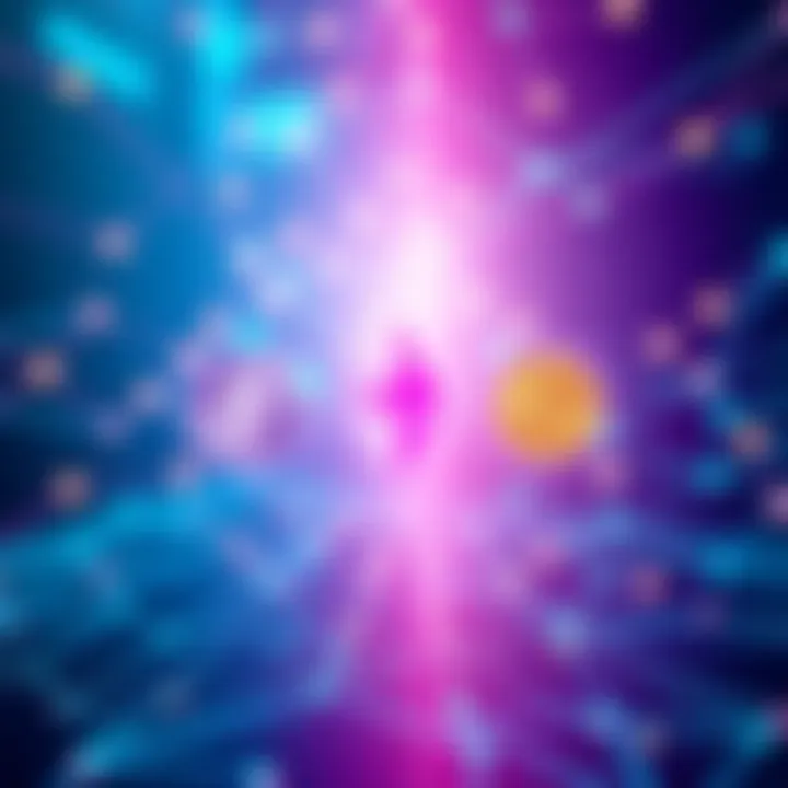 Transferring ETH to ZK-EVM A visual representation of ETH being transferred from Mainnet to Immutable ZK-EVM, showing connections and digital currency symbols.