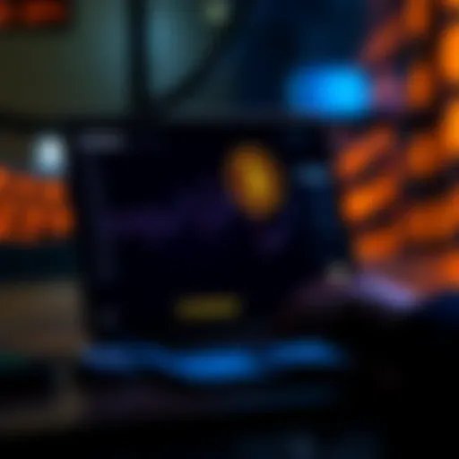 A person using a laptop to transfer cryptocurrency from Coinbase to a secure wallet