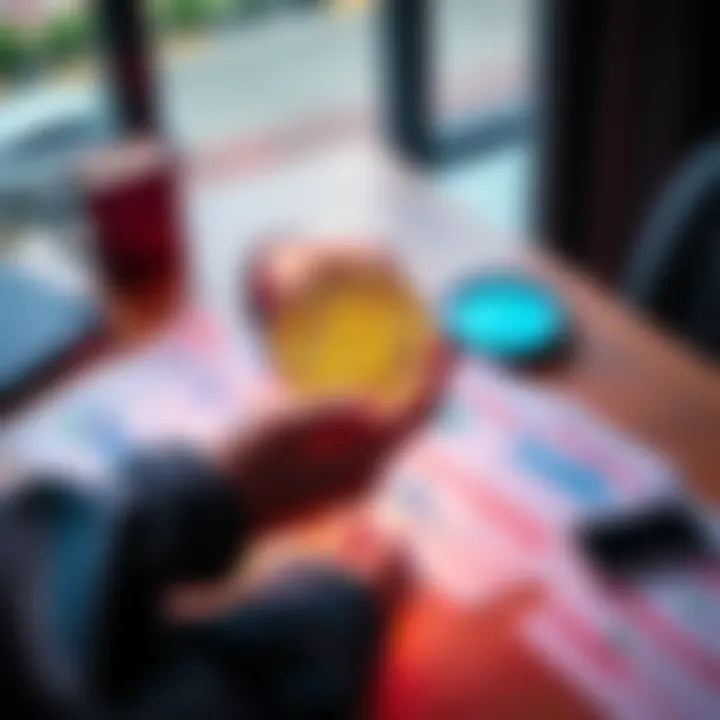 A person transferring Bitcoin from Coinbase to Robinhood, with charts and tax documents on the table.