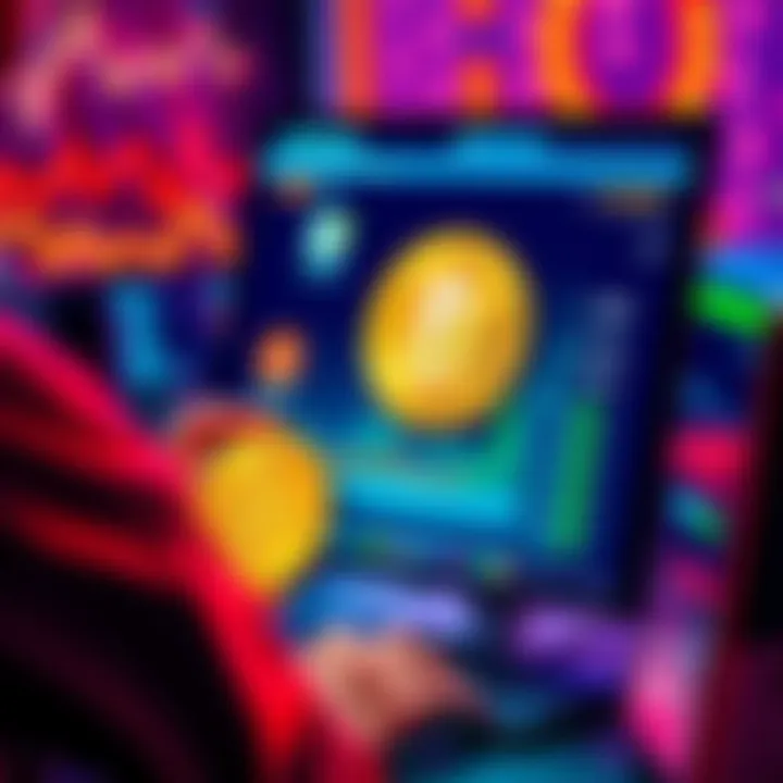 Transferring Bitcoin securely A person using a computer to transfer Bitcoin, showing low-bit addresses on the screen and safety measures in place.
