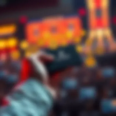 A person holding a Ledger device with digital currency symbols around it, representing the process of transferring crypto safely.