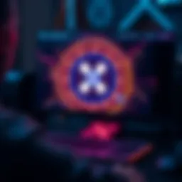 A person using a computer to transfer XRP cryptocurrency from an Exodus wallet to a new wallet address, with a digital interface showing the transaction process.