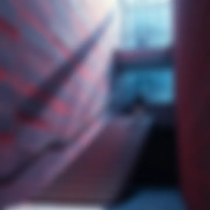 A person climbing a staircase that gradually turns into a ramp, symbolizing slow change leading to rapid transformation.