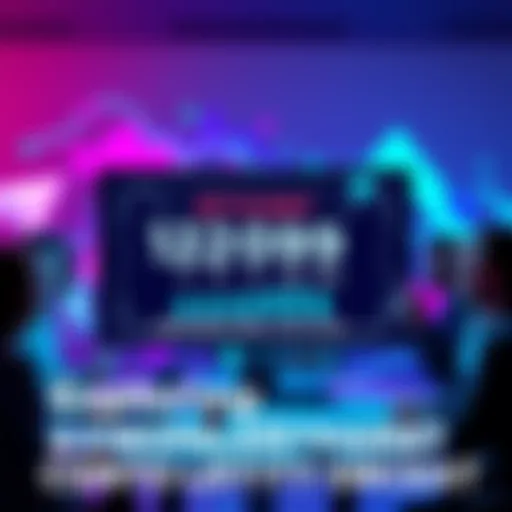 Transparent Crypto Lottery Concept A graphic showing a digital lottery ticket with a growing prize pool displayed on a screen, surrounded by excited participants discussing in a chat box