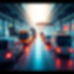 A graphic showing various modes of transportation with an emphasis on technology, representing the $1.9 trillion U.S. transportation industry and $HBAR's role in it.
