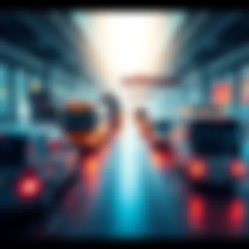 A graphic showing various modes of transportation with an emphasis on technology, representing the $1.9 trillion U.S. transportation industry and $HBAR's role in it.