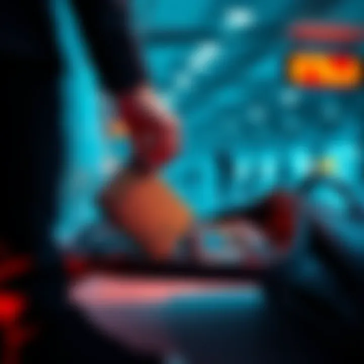 A person securely placing a hardware wallet and seed phrase into a travel bag at an airport