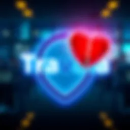 Logo of Travala with a broken heart symbol, representing dissatisfaction among Smart Diamond Ambassadors over bonus changes