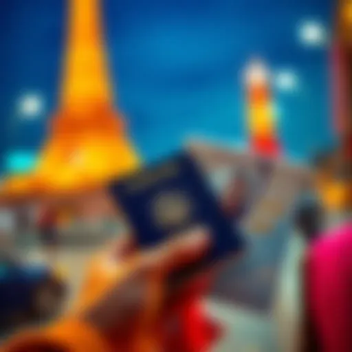 A traveler considering saving for a passport level jump, weighing options between badges and parcels for better trip preparations