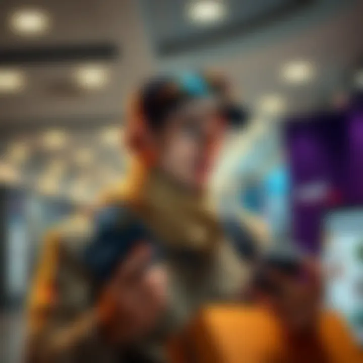 A frustrated traveler looks at their phone while checking the delivery status of a card needed for an upcoming trip