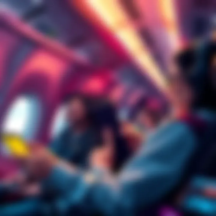 Passengers using in-flight Wi-Fi to buy badges while flying over the U.S.