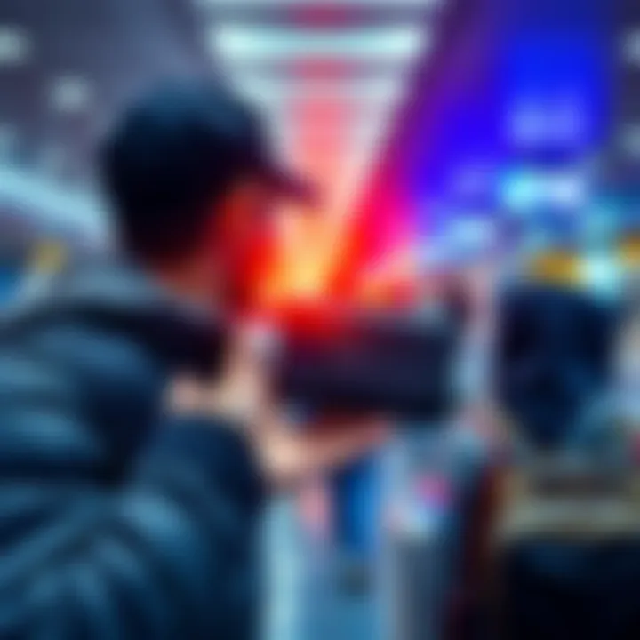 A traveler holding a cold wallet during security screening at a European airport, resembling a USB stick.