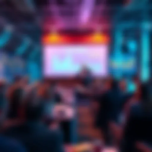 A financial analyst presenting a report on treasury goal completion and future strategies at a conference