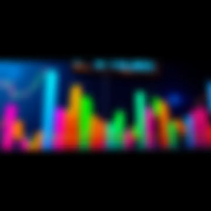 Trending Crypto Chart A colorful chart showing a downward trend in cryptocurrency values, indicating market speculation on Poopring.