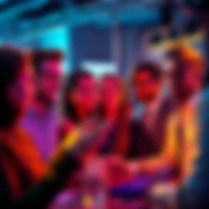 A diverse group of people discussing current trends and their impacts on society.