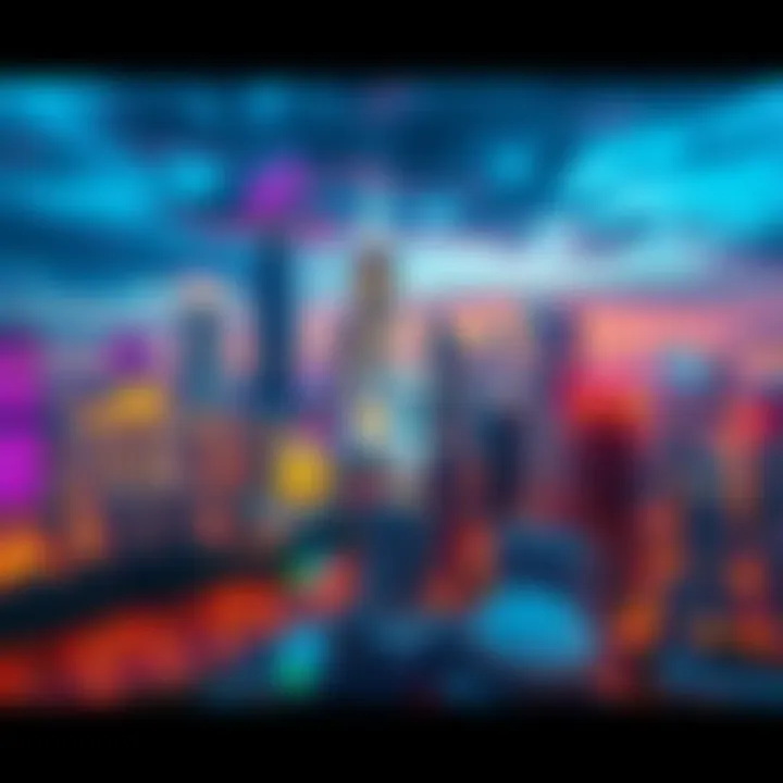 A futuristic city skyline showcasing advanced technology and vibrant lifestyle changes for 2026