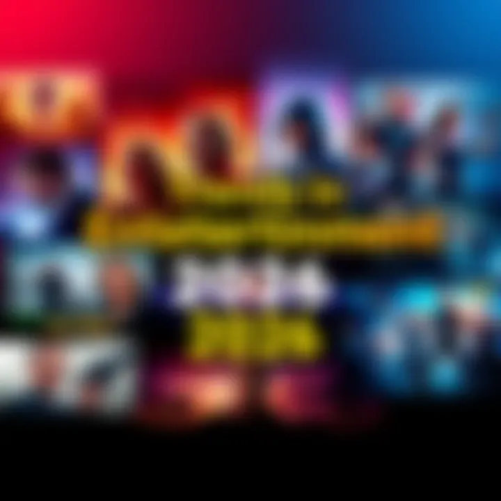 A collage of popular TV shows and movies from 2026 featuring various genres and platforms