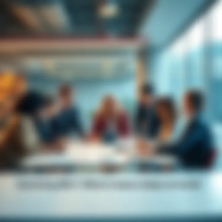 A diverse group of people discussing social trends around a table with charts and graphs.