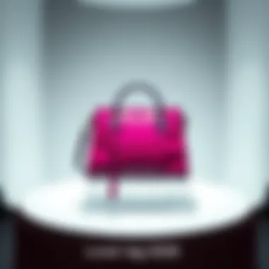 A stylish bag displayed on a white background, showcasing its unique design and color, appealing to fashion lovers.