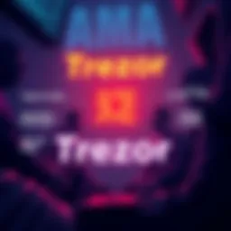 A graphic showing key points from Trezor's AMA about crypto security and device features.