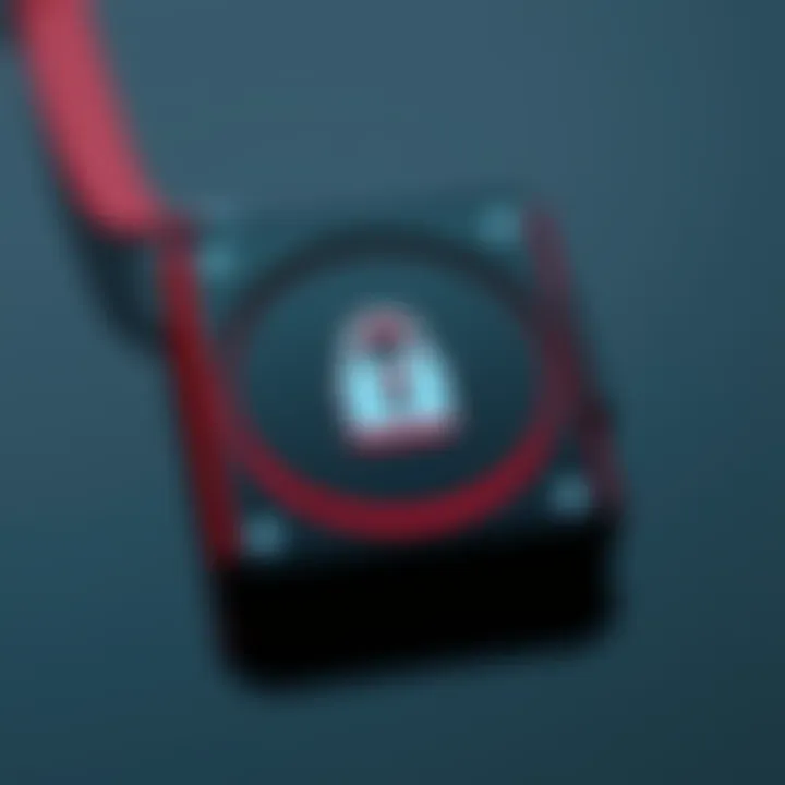 Close-up of a Trezor Safe 3 wallet with a lock symbol indicating security concerns