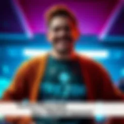 TREZOR Shirt and Sweater A person wearing a TREZOR shirt and sweater, showcasing enthusiasm for secure digital assets.