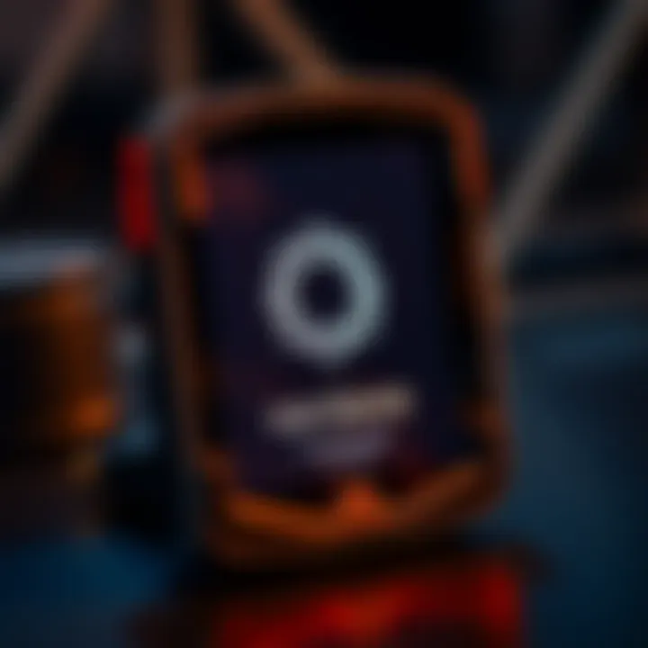 A Trezor hardware wallet displaying a Cardano logo on its screen, symbolizing issues with account discovery and XPUB messages.