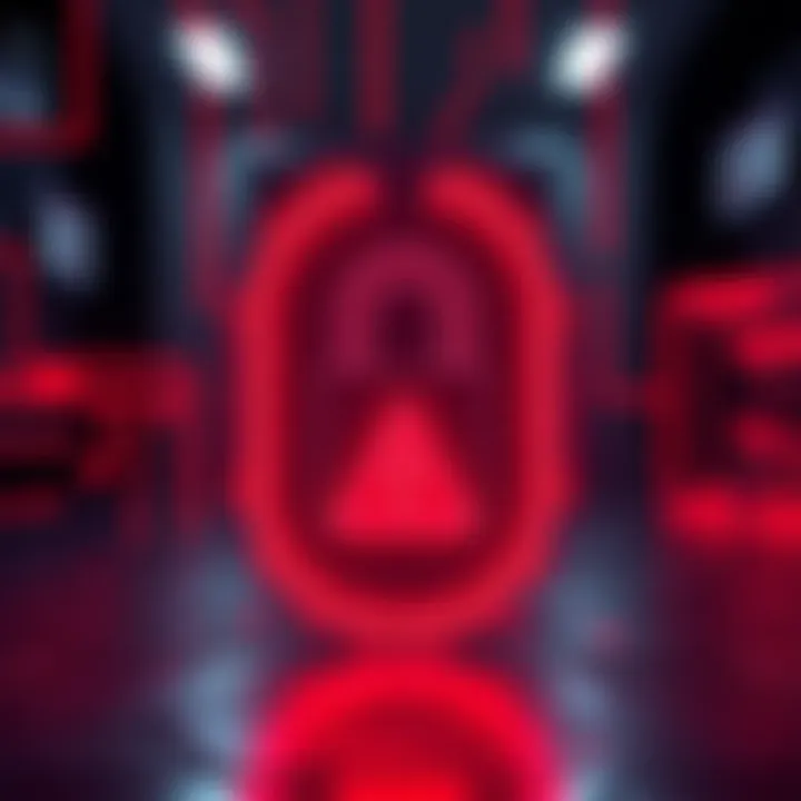 A red alert graphic showing a lock and warning sign to represent data breach and personal information safety for Trezor buyers.