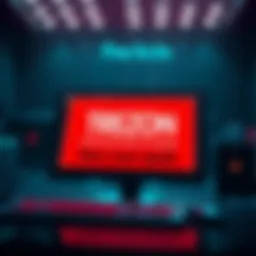 A warning message about scam emails targeting Trezor users, featuring a warning sign and a computer screen