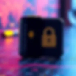 A Trezor cryptocurrency wallet displayed next to a security lock symbol, representing concerns about private key extraction.