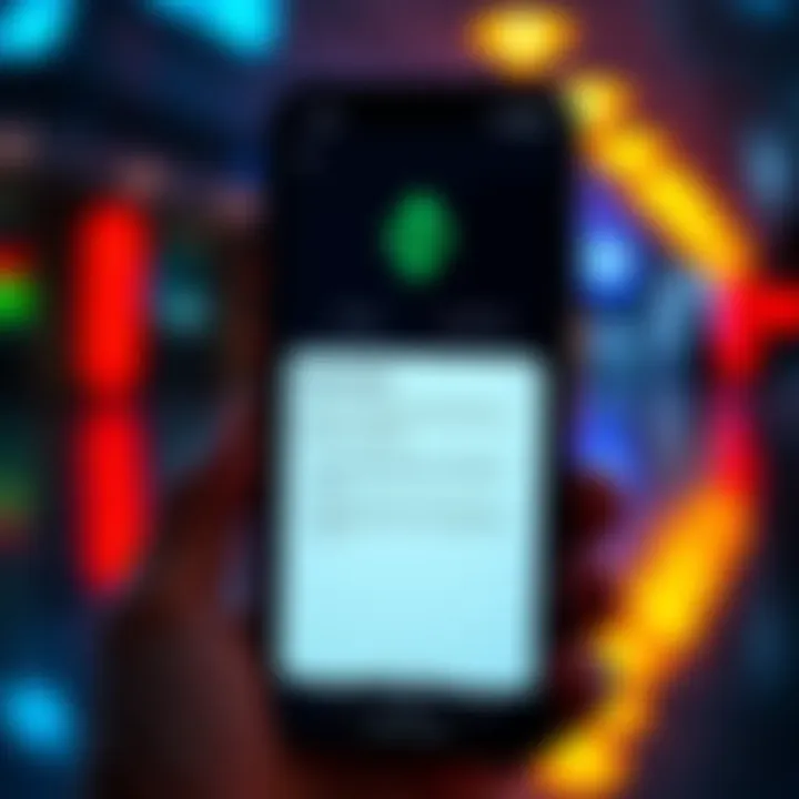 Trezor Suite App Update A smartphone displaying the Trezor Suite app with a request for updates on the screen.