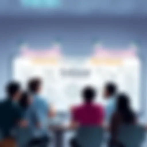 A group of people brainstorming ideas for new features for Trezor Suite on a whiteboard.